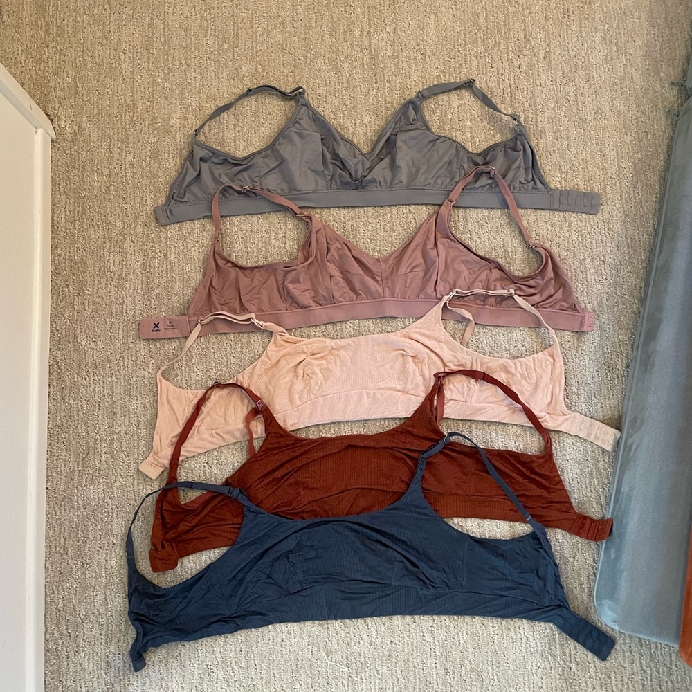 Bodily nursing/pumping bra bundle: 3 “The Everything” and 2 “The Do Anything”